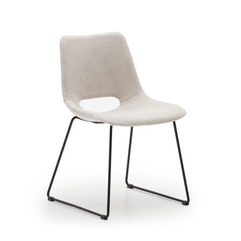 Chaise Zahara pieds en acier finition noire