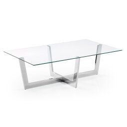 Transparent grass Plam coffee table 120 x 70 cm