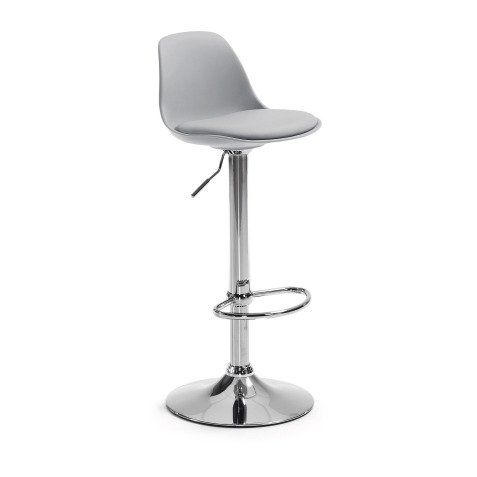 Taburete Orlando-T gris de acero altura 60-82 cm