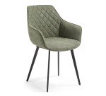 Chaise Amira polyuréthane et pieds acier