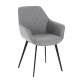 DE_Chaise Amira gris clair et pieds en acier finition noire