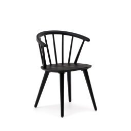 Trise MDF and solid rubber wood chair with black lacquer