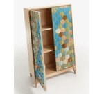 Armario Kyle de madera maciza de mango 85 x 140 cm