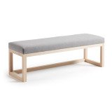 Banqueta Loya de madera maciza de haya 128 cm