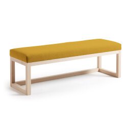 Banqueta Loya de madera maciza de haya 128 cm