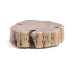 Table basse Essi à roulettes en acacia massif Ø 65 x 60 cm