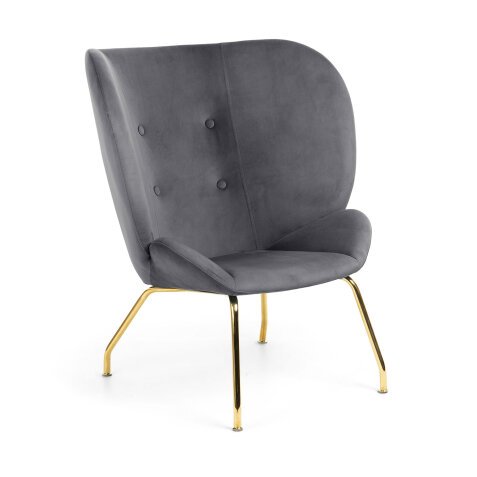 Violet velvet armchair