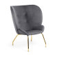 Violet velvet armchair