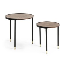 Lot de 2 tables d'appoint Anabel Ø 50 / Ø 38 cm