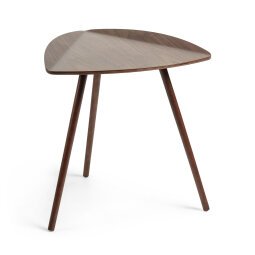 Damasc side table in veneered walnut wood 45 x 47 cm