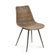 Equal chair made from rattan, with black finished steel legs