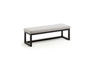 Wood black Loya bench 128 cm