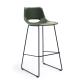 Tabouret Zahara pieds en acier finition noire H.76 cm