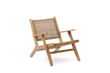 Grignoon chair, made from solid acacia wood and woven wicker FSC 100%
