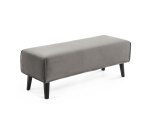 Grey velvet bench cover Dyla