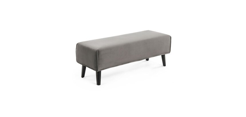 Grey velvet bench cover Dyla