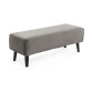 Grey velvet bench cover Dyla