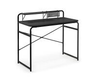 Escritorio Foreman melamina acabado negro patas de acero acabado negro 98 x 46 cm