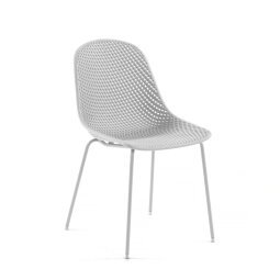 Chaise d'extérieur Quinby - plastique recyclable - pieds acier