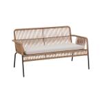 Samanta 2 seater cord sofa in beige, 133 cm