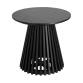 Table d’appoint Jeanette en bois de Mindy massif noir Ø 50 cm