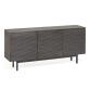 DE_Buffet Indiann 2 portes et 3 tiroirs en bois d'acacia massif et acier noir 160 x 75 cm
