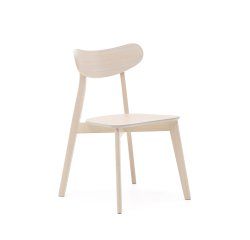 Silla Safina de chapa de roble y madera maciza de caucho