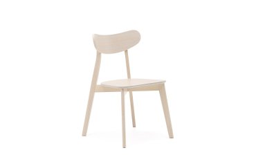 Silla Safina de chapa de roble y madera maciza de caucho