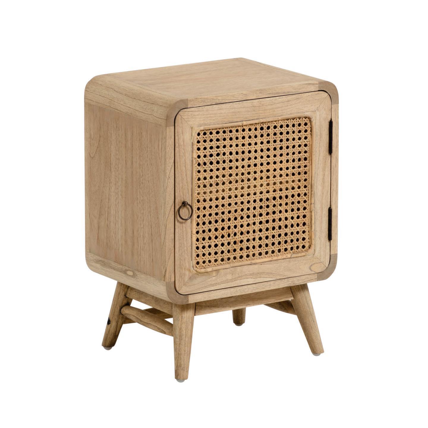 Mesita de noche Nalu de madera maciza de mindi 40 x 55 cm