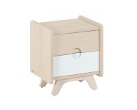Mesita de noche Nunila chapa fresno y patas de madera maciza de fresno 40 x 47 cm FSC 100%