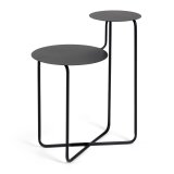 Vidalita round black metal side table 56,5 x 35 cm