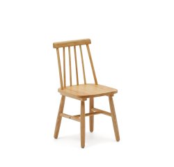 Silla infantil Tressia madera maciza caucho con acabado natural