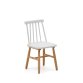 Silla infantil Tressia madera maciza caucho con acabado blanco y natural