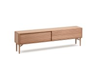 Mueble TV Lenon 2 puertas de madera maciza y chapa de roble 200 x 57 cm FSC MIX Credit
