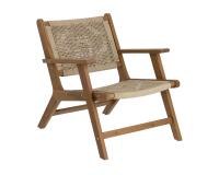 Sillón Geralda madera maciza acacia con acabado oscuro FSC 100%
