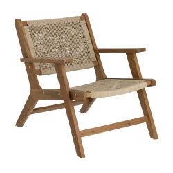 Fauteuil Geralda - corde - structure bois d’acacia