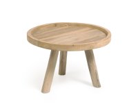 Mesa de centro redonda Glenda madera maciza teca Ø 55 cm