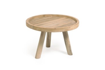 Table basse Glenda en bois massif de teck Ø 55 cm