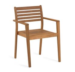 Silla de exterior Hanzel de madera maciza de acacia FSC 100%