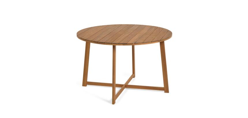 Table d'extérieur ronde Dafne - bois massif d'acacia Ø 120 cm
