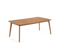 Mesa extensible de exterior Hanzel madera maciza eucalipto 183 (240) x 100 cm FSC 100%