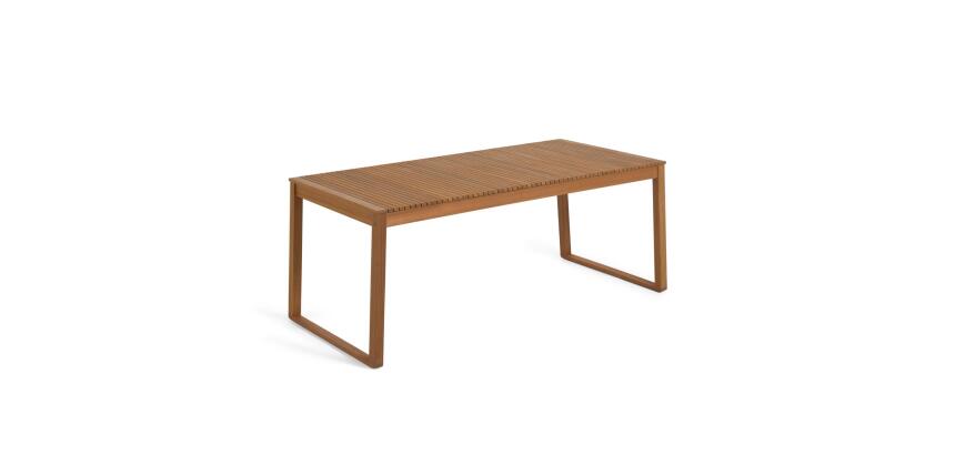 Table d'extérieur rectangle Emili - bois massif d'acacia - L 180 x P 90 cm