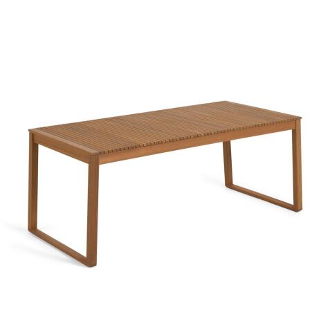 Table d'extérieur rectangle Emili - bois massif d'acacia - L 180 x P 90 cm