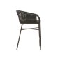 Tabouret Yanet - corde - structure acier galvanisé H 65 cm
