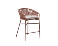 Taburete Yanet de cuerda  y acero galvanizado altura 65 cm