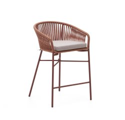 Taburete Yanet de cuerda  y acero galvanizado altura 65 cm