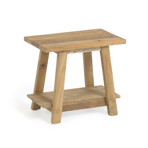 Reposapiés Safara madera maciza de teca reciclada 50 x 32 cm
