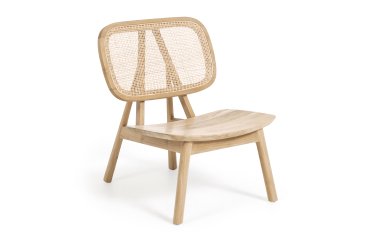 Sillón Nadra madera maciza teca y ratán