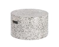 Mesa de centro redonda exterior Jenell terrazo blanco Ø 52 cm