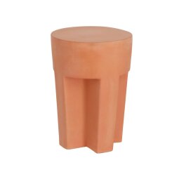 Vilena round outdoor terracotta side table, Ø 33 cm